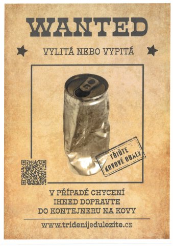 Informační leták WANTED - PLECHOVKA